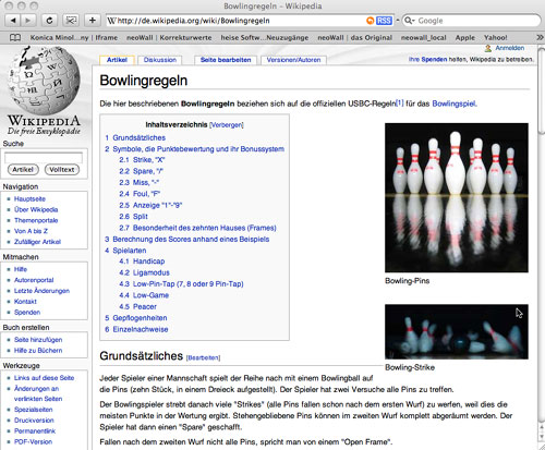 Bowling-Regeln, Wikipedia