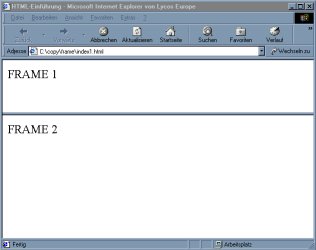 Horizontales Layout mit Frames