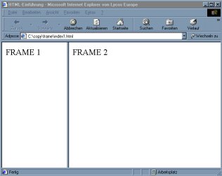 Vertikales Layout mit Frames